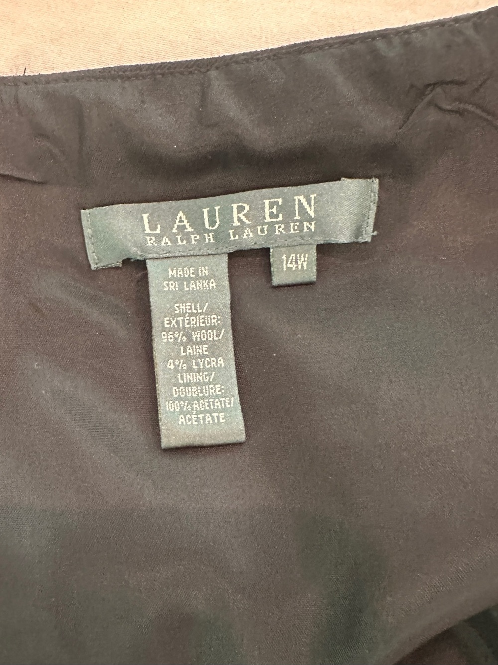 Lauren Ralph Lauren Black A-Line Midi Skirt Size 14W - Picture 3 of 7